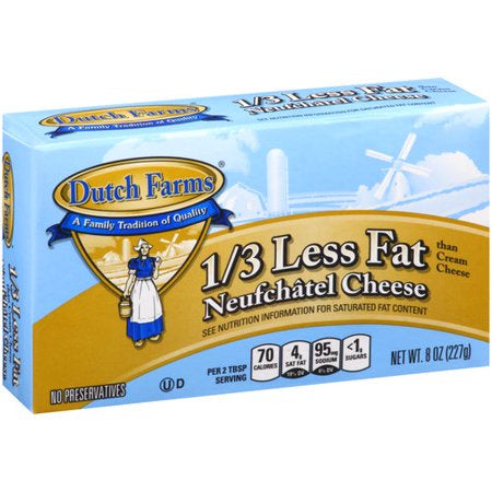 Dutch Farms Cream Cheese 1/3 Less Fat Neufchatel 8oz.