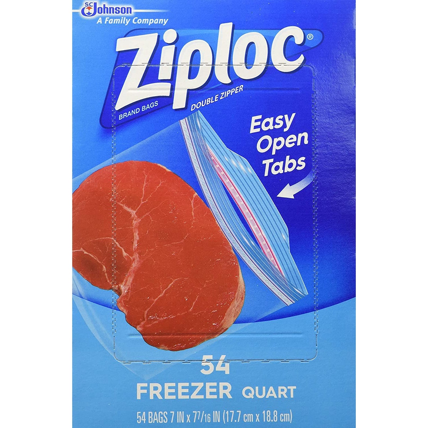 Ziploc Bags Freezer Quart 54ct