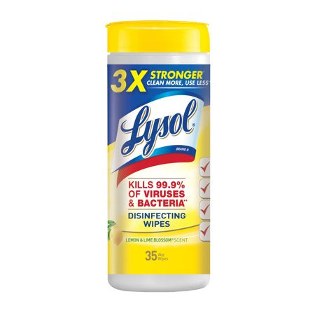 Lysol Disinfecting Wipes Lemon Lime Blossom 35ct