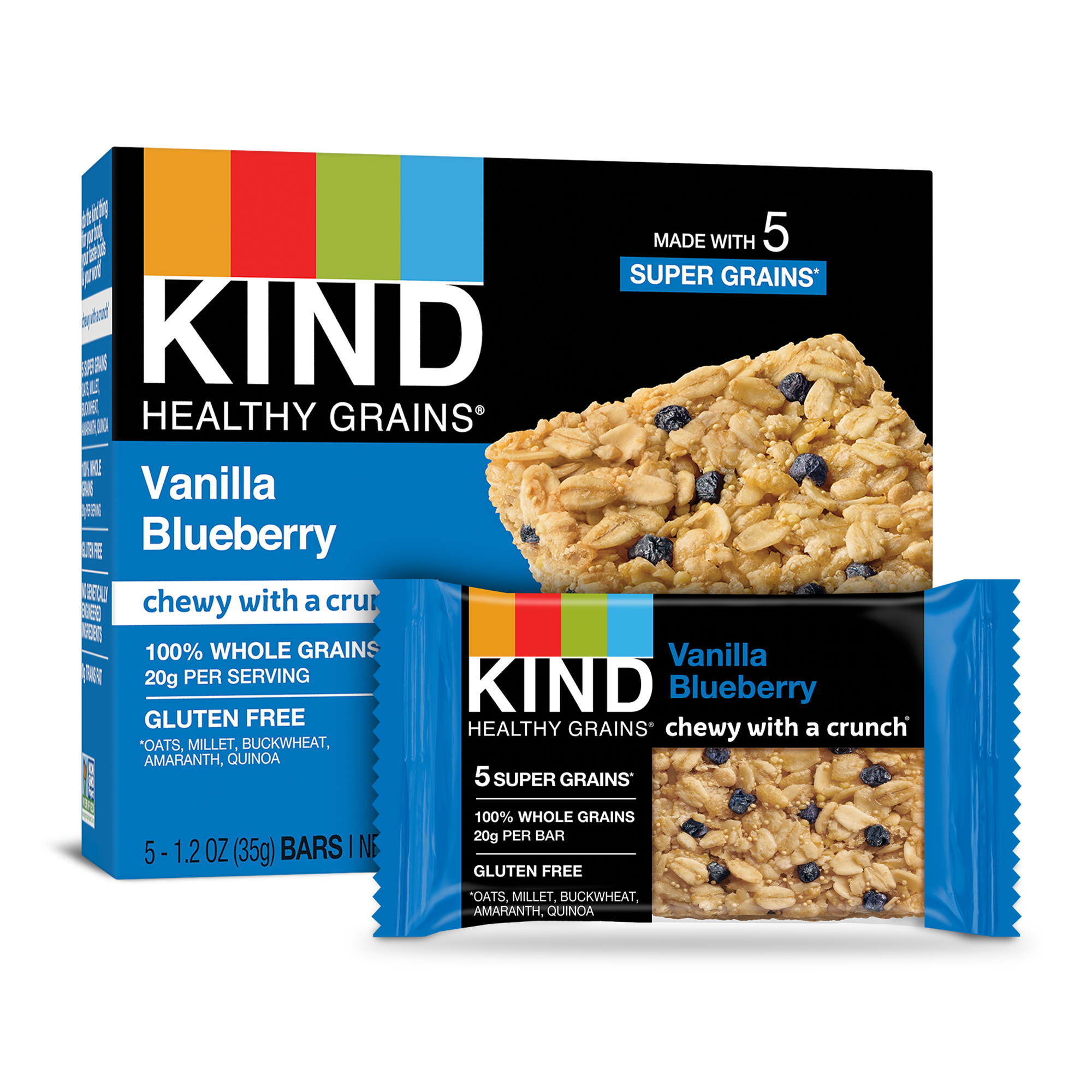 Kind Gluten Free Granola Bars Vanilla Blueberry 5ct