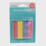 Birthday Candles Assorted Colors 24ct