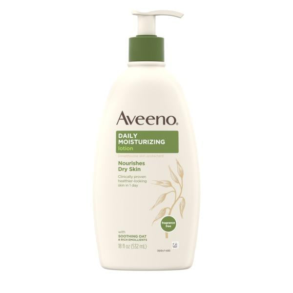 Aveeno Lotion Daily Moisturizing Fragrance Free 18oz