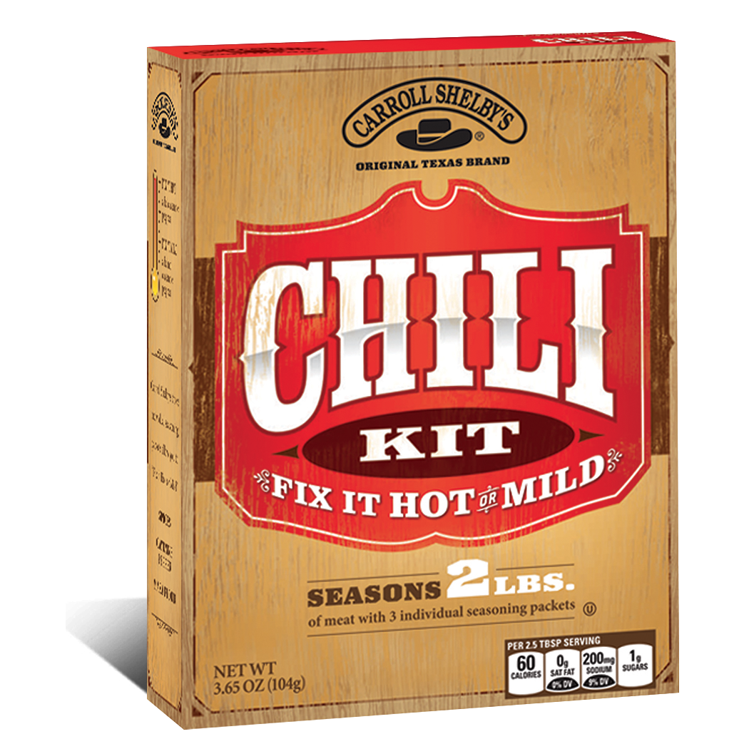 Carroll Shelbys Chili Seasoning Kit Hot or Mild 3.65oz