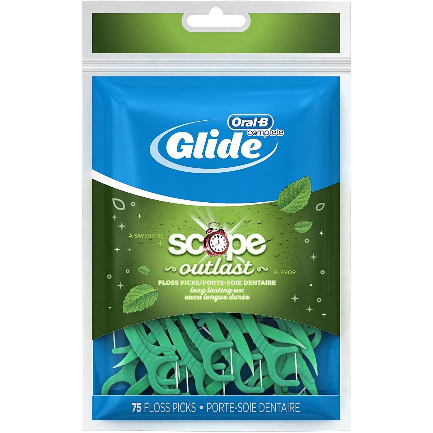 Glide Outlast Floss Pick Mint 75 ct