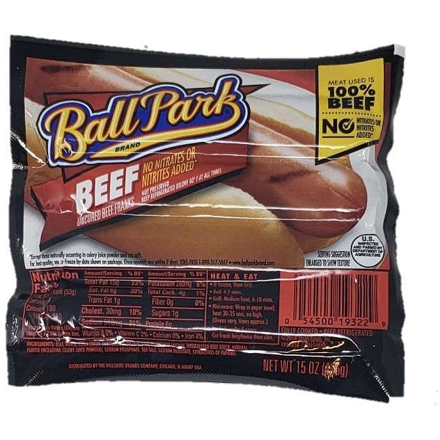 Ball Park Beef Franks Hot Dogs 15oz