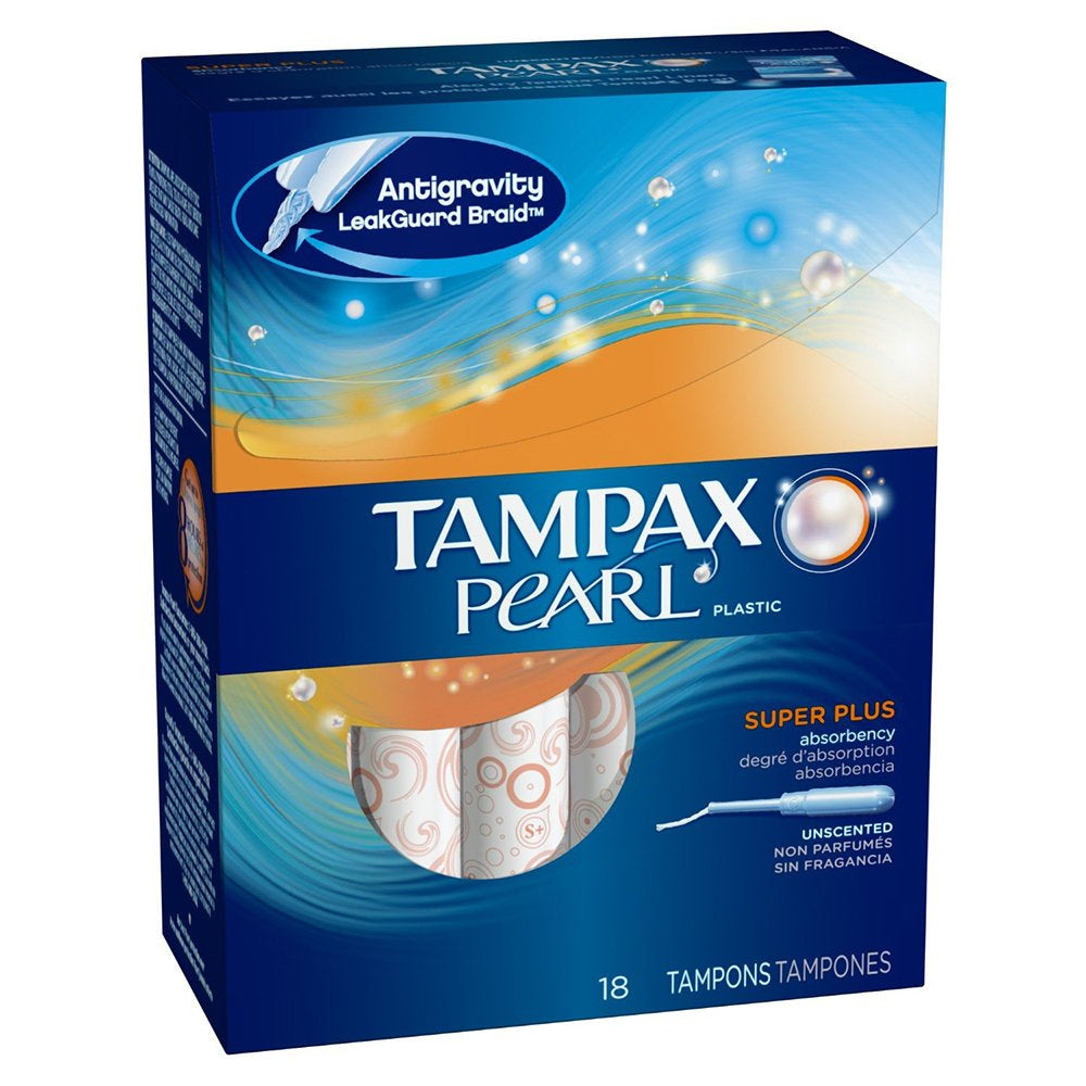 Tampax Pearl Tampons Unscented Super 18ct