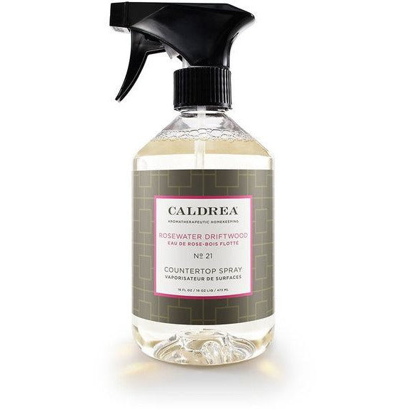 Caldrea Cleaner Counter Spray Rosewater Driftwood 16oz