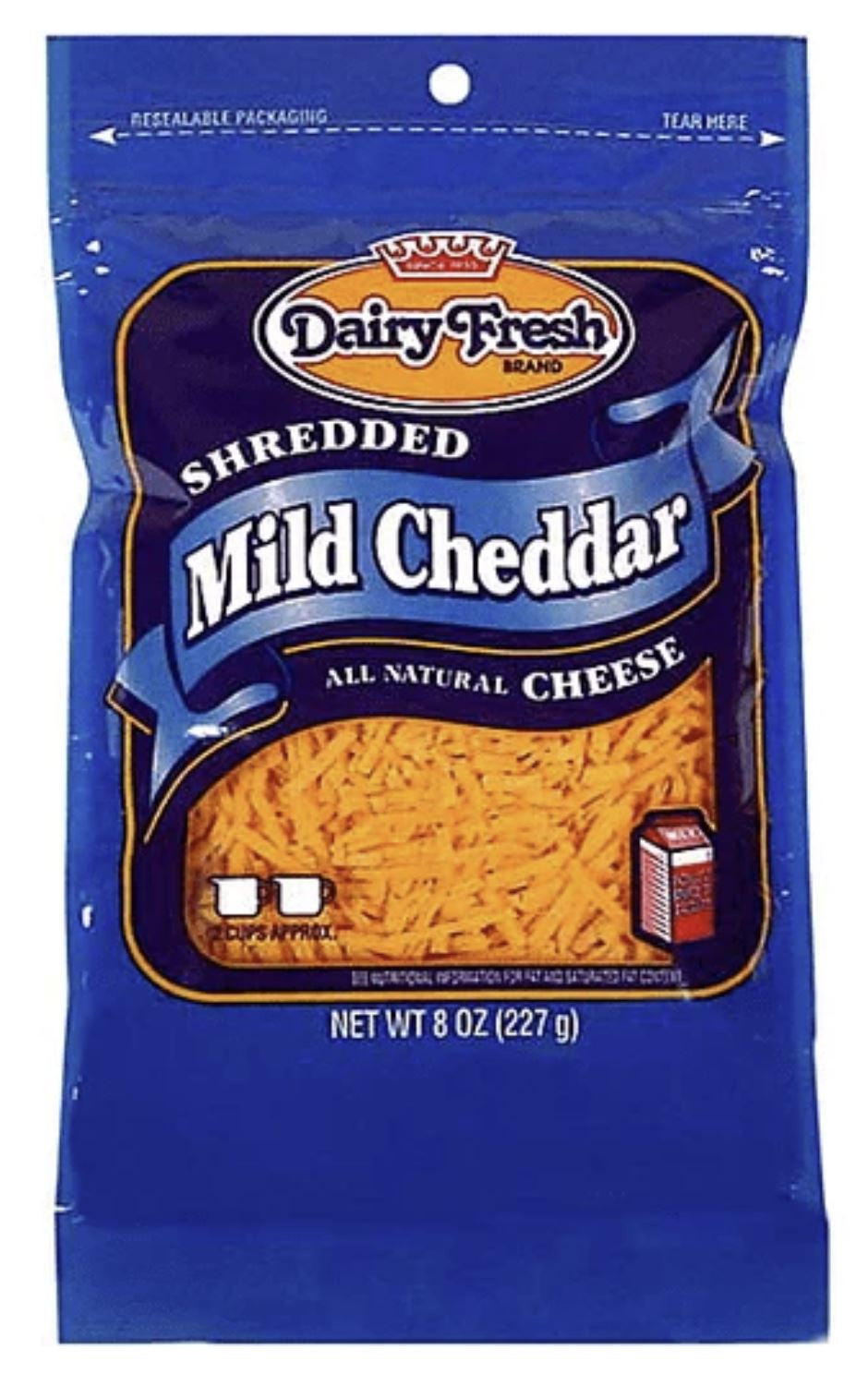 Dairy Fresh Mild Cheddar Shredded 8oz