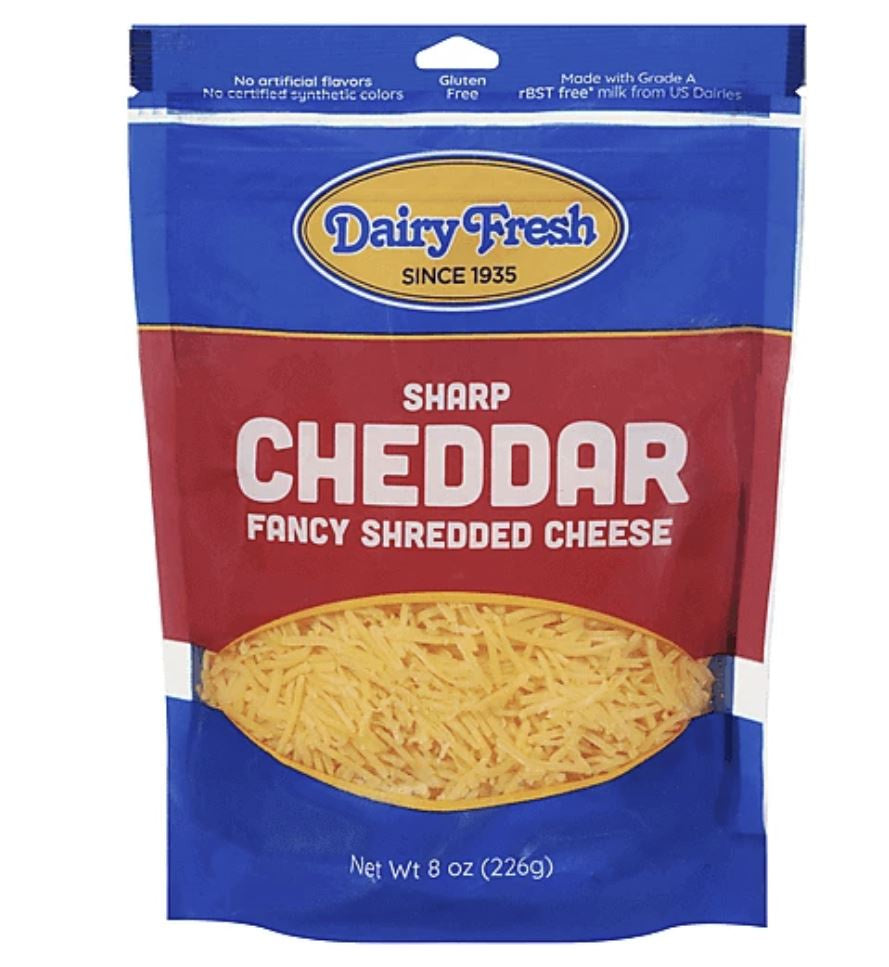 Dairy Fresh Sharp Cheddar Fancy Shredded Cheese 8oz