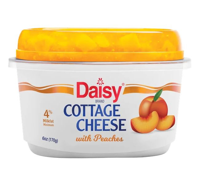 Daisy Peach Cottage Cheese 6oz