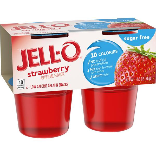 Jell-O Strawberry Sugar Free 4pk