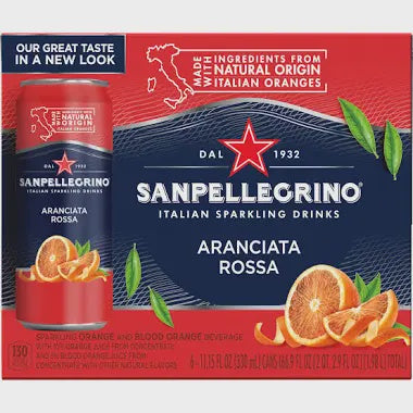 San Pellegrino Sparkling Water Aranciata Rossa 6ct/11.15oz”