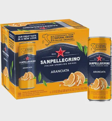 San Pellegrino Sparkling Water Aranciata 6ct/11.15oz