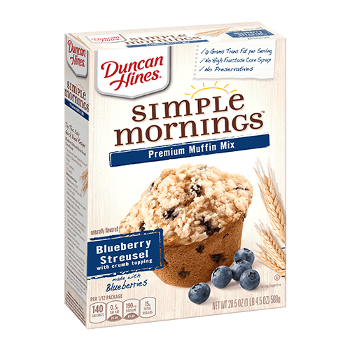 Duncan Hines Simple Mornings Muffin Mix Blueberry Streusel 20.5oz