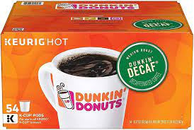 BIZ Dunkin' Donuts decaf Coffee K-Cups, Medium Roast (54 ct.)