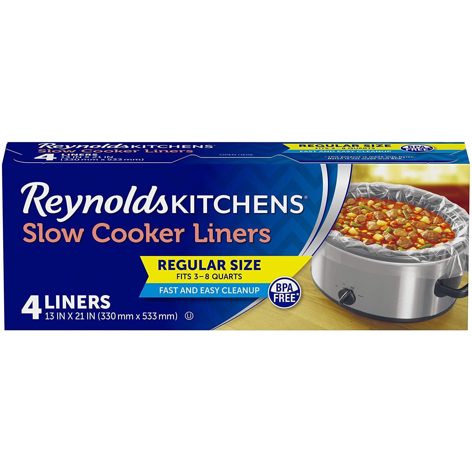 Reynolds Slow Cooker Liners Regular Size 4ct