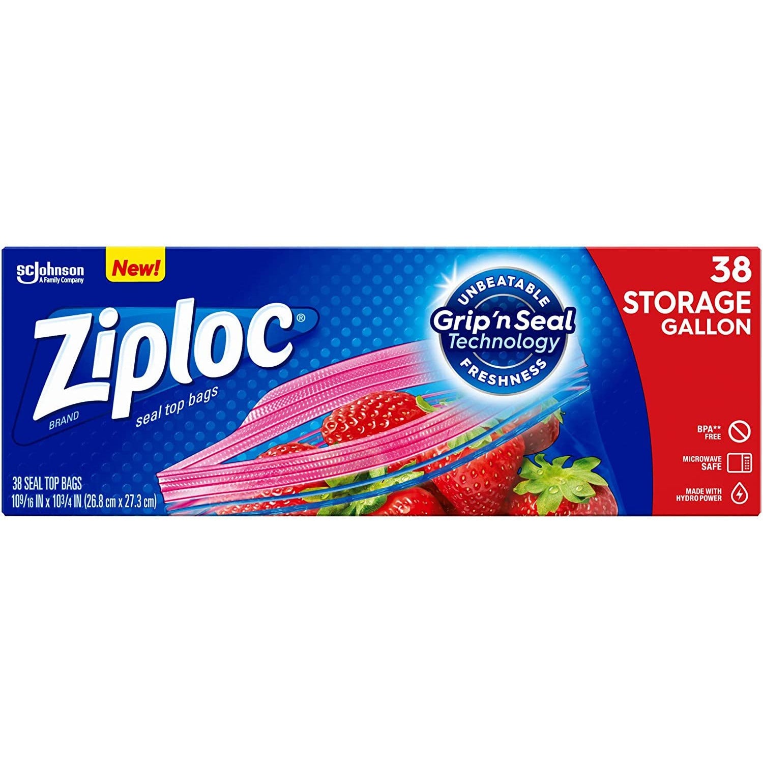 Ziploc Bags Freezer Gallon 38ct