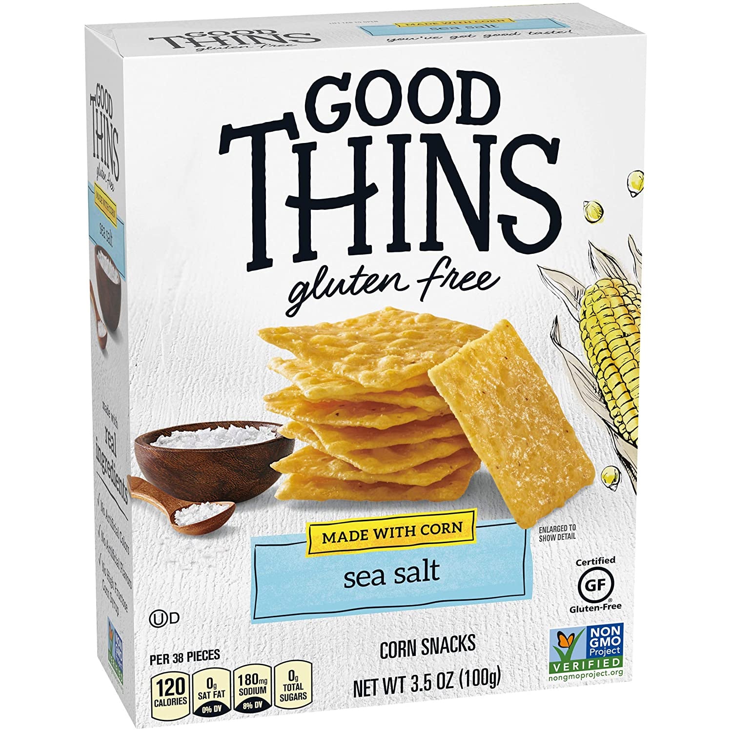 Good Thins Corn Crackers Sea Salt Gluten Free 3.5oz