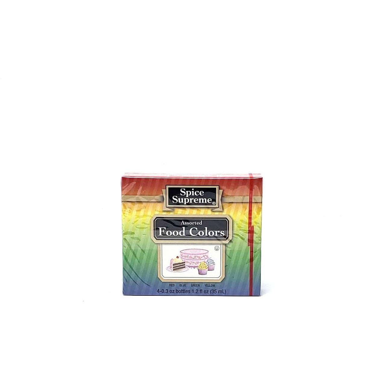 Spice Supreme Food Coloring Assorted Colors 0.3oz/4ct