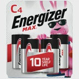 Energizer Max Batteries C 4ct