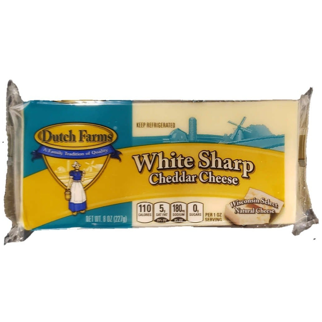 Dutch Farms White Cheddar Cheese Bar 8oz