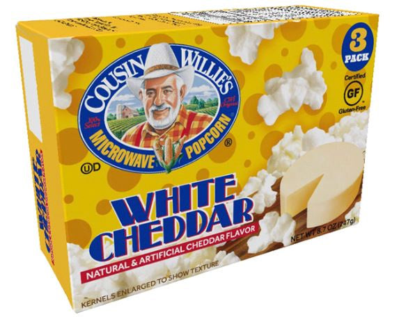 Cousin Willie's White Cheddar Popcorn 3 ct 8.7oz