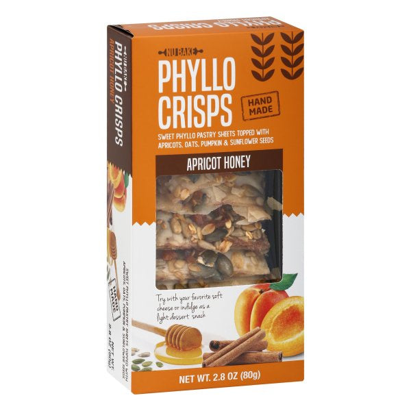 Nubake Phyllo Crisps Apricot Honey 2.8oz