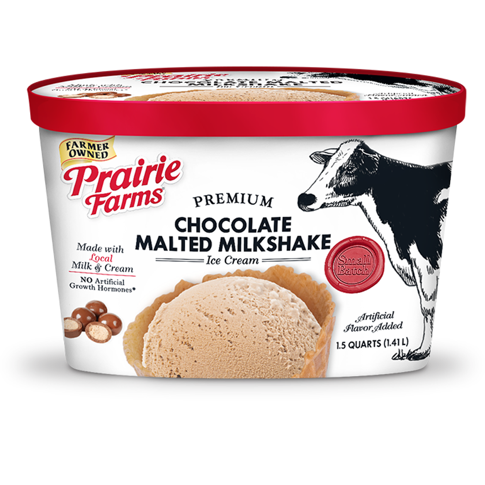 Prairie Farms Premium Ice Cream Malted Milkshake 1.5qts