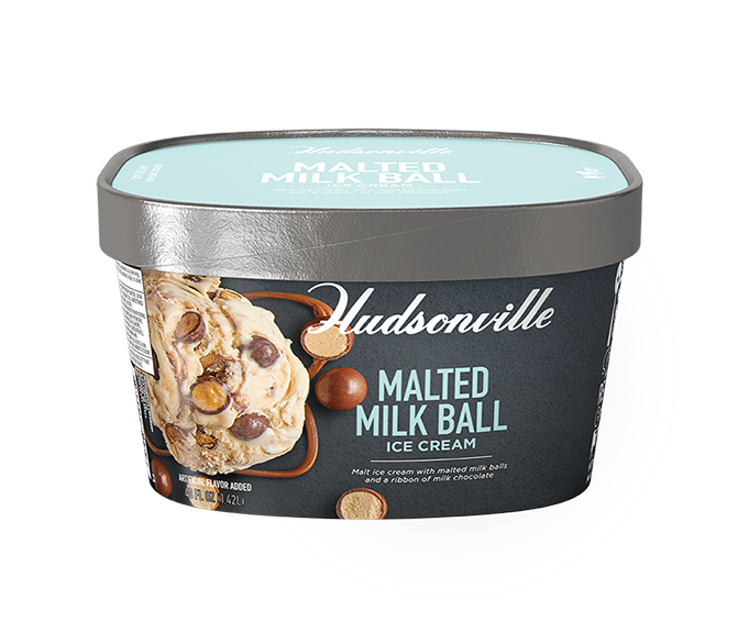 Hudsonville Malted Milk Ball Ice Cream 48oz