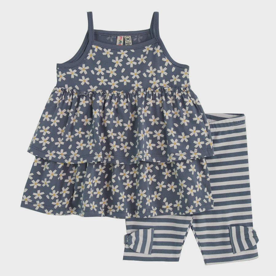 Mini Mamba 2-Piece Daisy Bike Short Set 6m