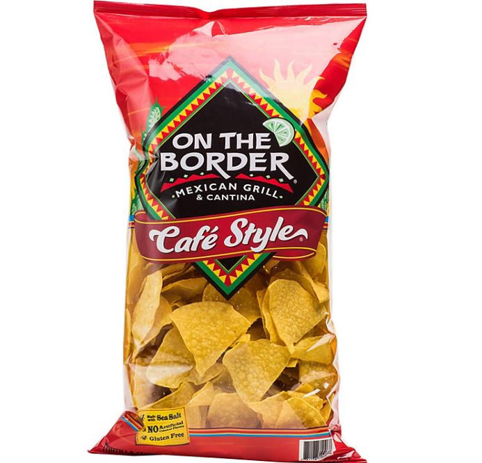 On The Border Cafe Style Tortilla Chips 23.5oz.