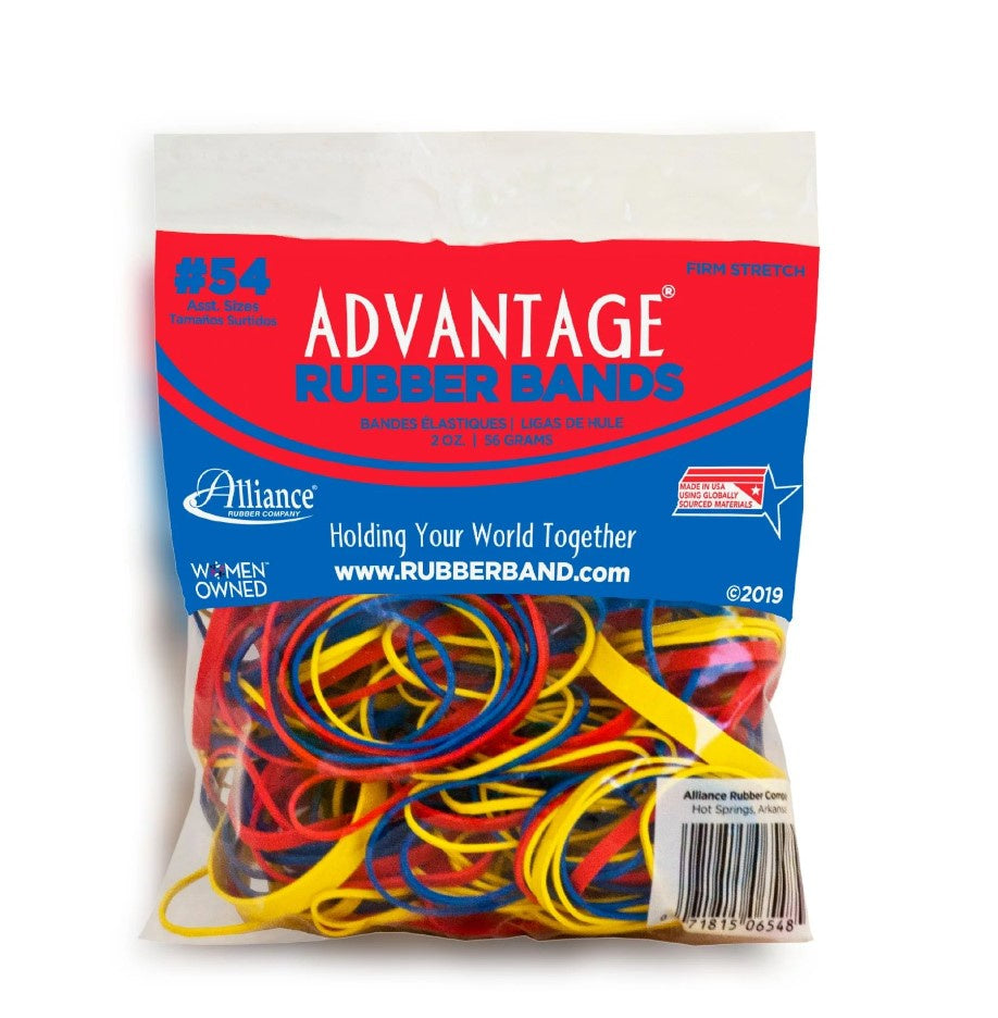 Rubber Bands Assorted Sizes/Colors 2oz