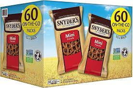 BIZ Snyder's of Hanover Mini Pretzels, 1.5 oz, 60-count