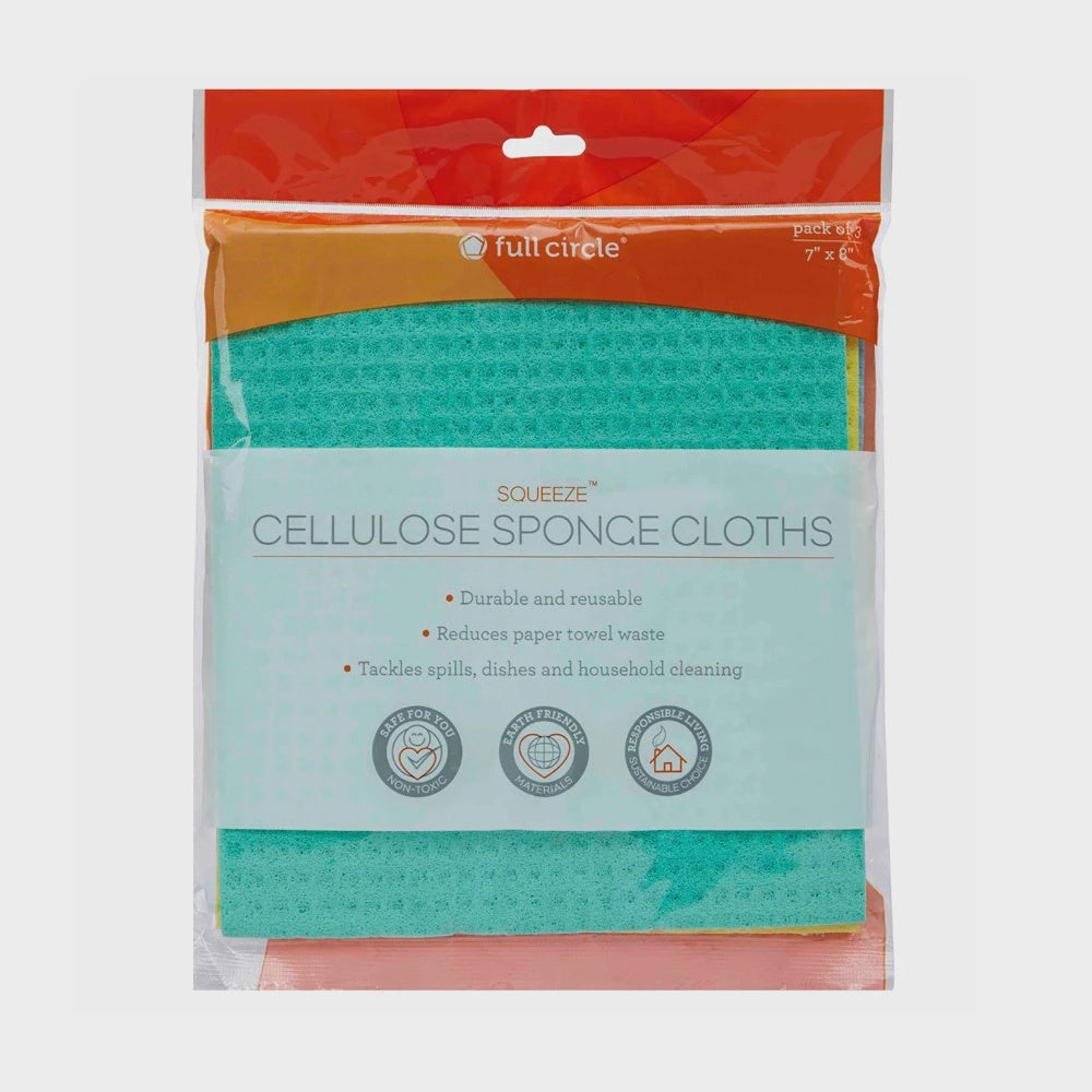 Full Circle Squeeze Cellulose Sponge Cloth 3ct.