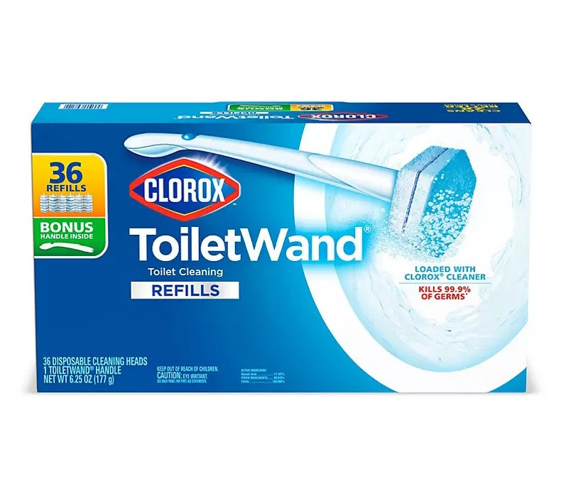 Clorox Toilet Wand Mega Refill Kit 36 ct. plus Handle