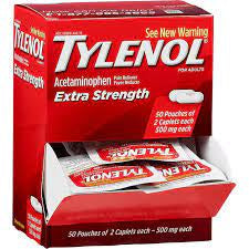 BIZ Tylenol Extra Strength Caplets 500mg (50ct, 2 pk)