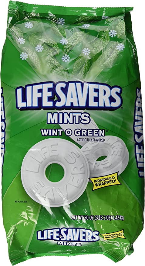 Life Savers Wint O Green Breath Mints Bulk Hard Candy (3 lbs. 12 oz.)